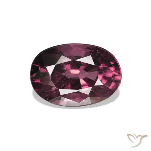 Grenat Rhodolite Pourpre moyen naturelle Coupe ovale, 1.14 ct, VS-SI