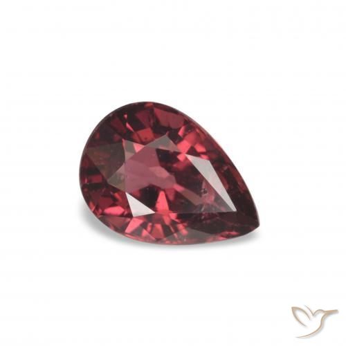 Grenat Rhodolite Vin rouge profond naturelle En forme de poire, 1.01 ct, VS-SI