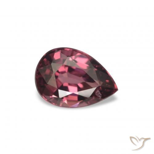 Grenat Rhodolite Rouge moyen naturelle En forme de poire, 1.14 ct, VS