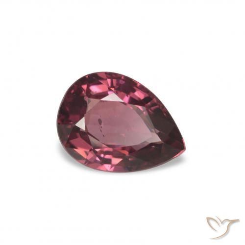 Grenat Rhodolite Ton rouge-violet naturelle En forme de poire, 0.91 ct, VS