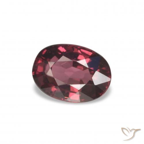 Grenat Rhodolite Vin rouge naturelle Coupe ovale, 1.23 ct, VS