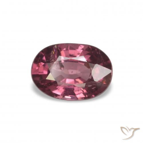 Grenat Rhodolite Medium Dark-Red naturelle Coupe ovale, 1.07 ct, VS-SI