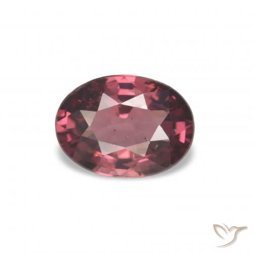 Grenat Rhodolite Medium Dark-Red naturelle Coupe ovale, 1.06 ct, VS-SI