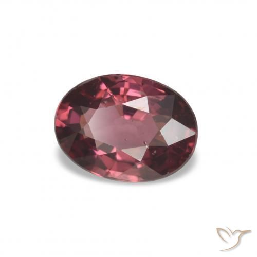 Grenat Rhodolite Medium Dark-Red naturelle Coupe ovale, 1.06 ct, VS-SI