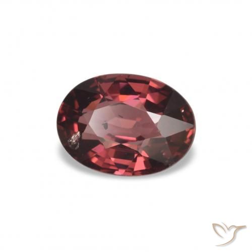 Grenat Rhodolite Rouge merlot naturelle Coupe ovale, 1.11 ct, VS-SI