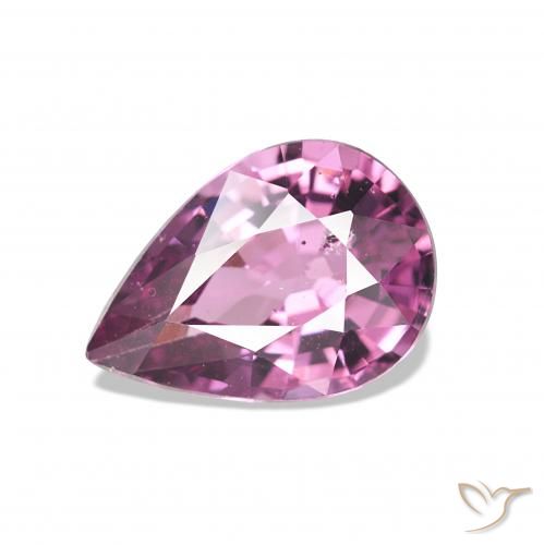 Grenat Rhodolite Pourpre rougeâtre léger naturelle En forme de poire, 0.80 ct, VS-SI
