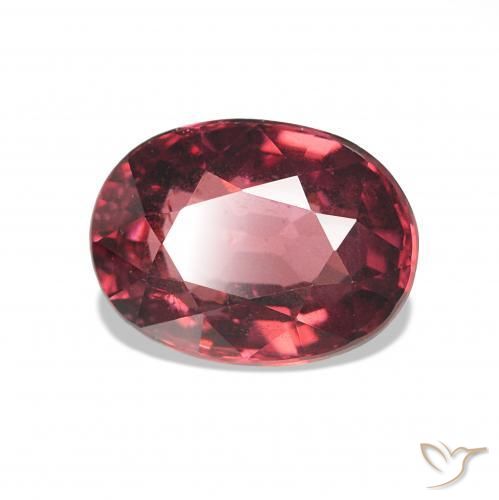 Grenat Rhodolite Pourpre-Rouge naturelle Coupe ovale, 1.12 ct, VS-SI