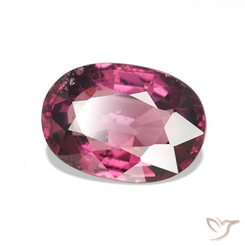 Grenat Rhodolite Pourpre moyen naturelle Coupe ovale, 1.18 ct, VS-SI