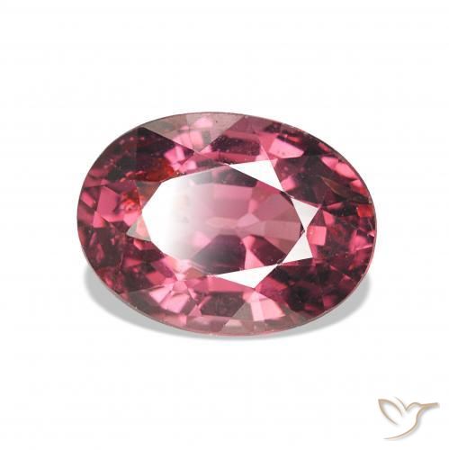 Grenat Rhodolite Violet rougeâtre naturelle Coupe ovale, 1.14 ct, VS