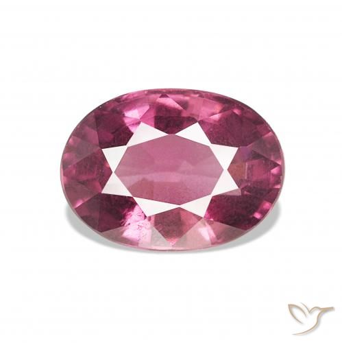 Grenat Rhodolite Violet rougeâtre naturelle Coupe ovale, 1.07 ct, VS