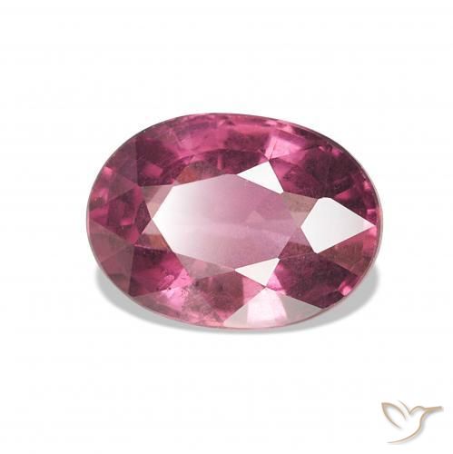 Grenat Rhodolite Violet rougeâtre naturelle Coupe ovale, 1.07 ct, VS