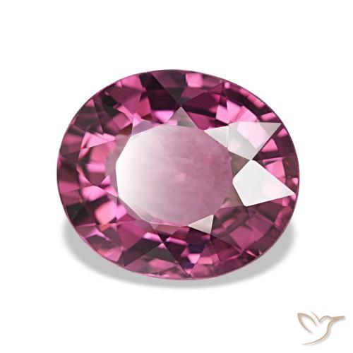 Grenat Rhodolite Pourpre moyen naturelle Coupe ovale, 4.13 ct, VVS