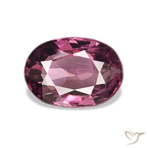 Grenat rhodolite pourpre naturelle coupe ovale, 1,06 ct, VS-SI
