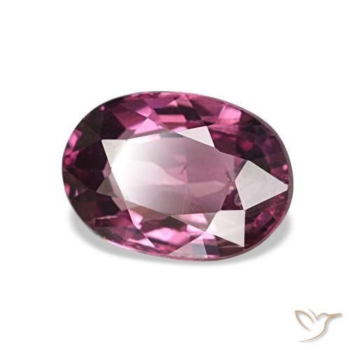 Grenat rhodolite pourpre naturelle coupe ovale, 1,06 ct, VS-SI