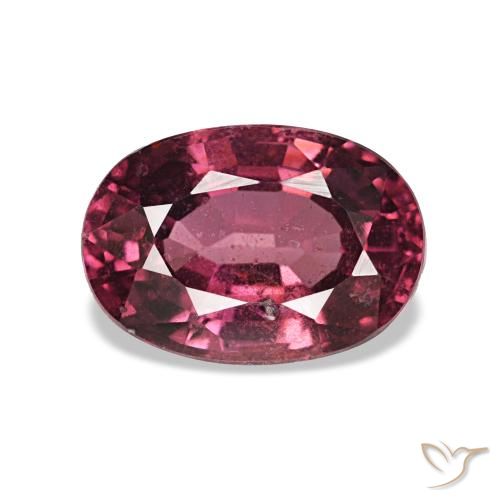 Grenat rhodolite rouge de 1,23 ct, ovale, VS-SI