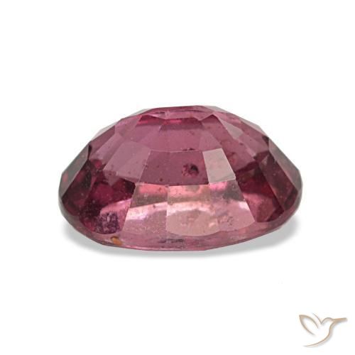 Grenat rhodolite rouge naturelle coupe ovale, 1,23 ct, VS-SI