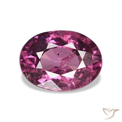 Grenat rhodolite pourpre naturelle coupe ovale, 1,15 ct, VS-SI