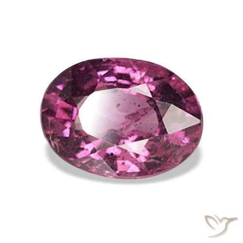 Grenat rhodolite pourpre naturelle coupe ovale, 1,15 ct, VS-SI