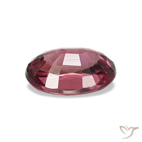 Grenat rhodolite rouge naturelle coupe ovale, 0,91 ct, VS