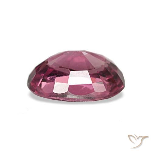 Grenat rhodolite rose naturelle coupe ovale, 1,02 ct, VS