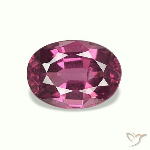 Grenat rhodolite pourpre naturelle coupe ovale, 1,10 ct, VS