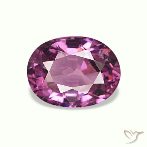 Grenat rhodolite pourpre naturelle coupe ovale, 1,08 ct, VS