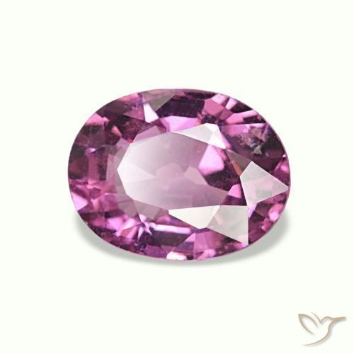Grenat rhodolite pourpre naturelle coupe ovale, 1,08 ct, VS