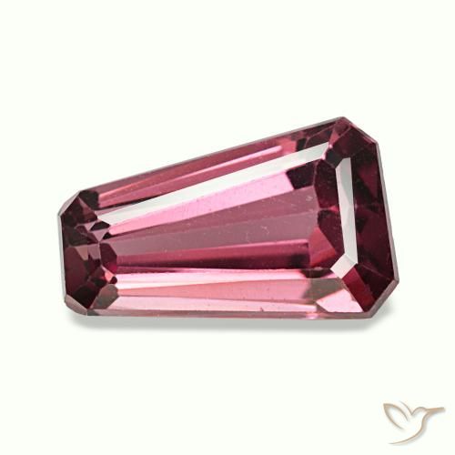 Grenat rhodolite pourpre naturelle forme fantaisie, 1,58 ct, VVS-VS