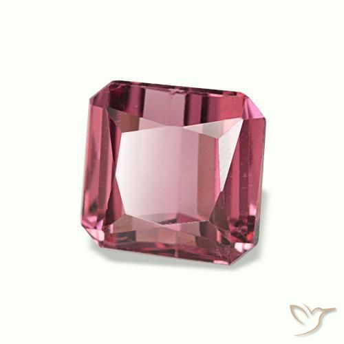Grenat rhodolite rouge naturelle taille émeraude, 1,24 ct, VVS-VS
