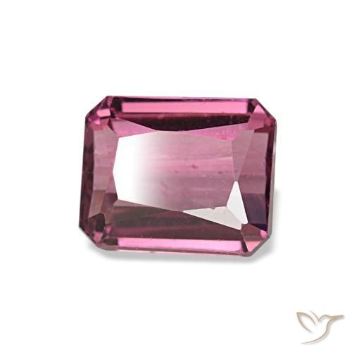Grenat rhodolite rouge naturelle taille émeraude, 1,17 ct, VS