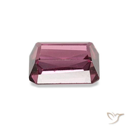 Grenat rhodolite rouge naturelle taille émeraude, 1,17 ct, VS