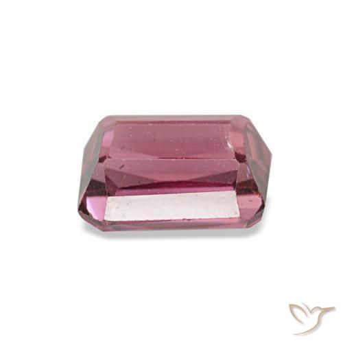 Grenat rhodolite rouge naturelle taille émeraude, 0,89 ct, VS