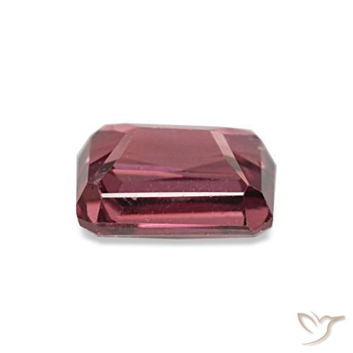 Grenat rhodolite rouge naturelle taille émeraude, 0,93 ct, VS