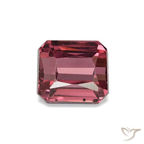 Grenat rhodolite rouge de 0,98 ct, taille émeraude, VS