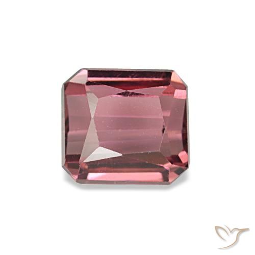 Grenat rhodolite rouge naturelle taille émeraude, 0,95 ct, VVS-VS
