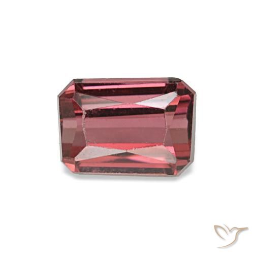 Grenat rhodolite rouge de 0,93 ct, taille émeraude, VVS-VS