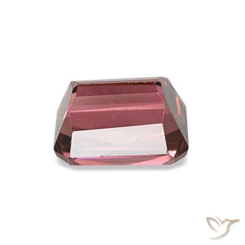 Grenat rhodolite rouge naturelle taille émeraude, 0,93 ct, VVS-VS