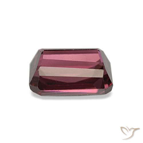 Grenat rhodolite rouge naturelle taille émeraude, 1,44 ct, VVS-VS