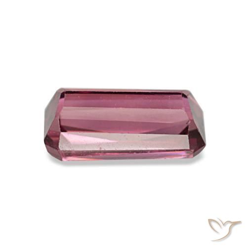 Grenat rhodolite rouge naturelle taille émeraude, 1,19 ct, VVS-VS