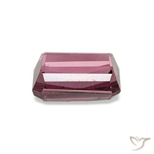 Grenat rhodolite rouge naturelle taille émeraude, 1,31 ct, VVS-VS