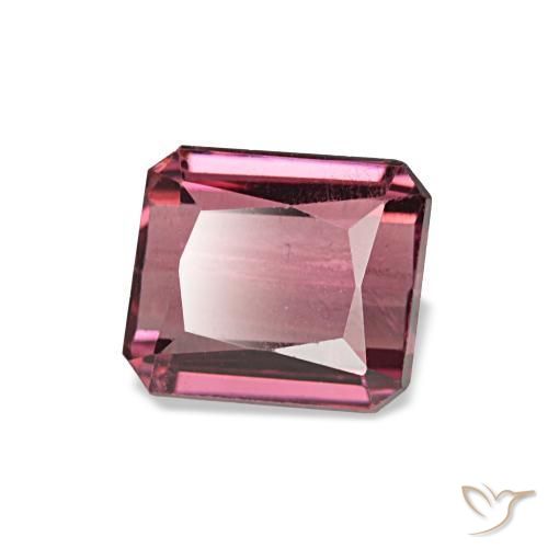 Grenat rhodolite rouge naturelle taille émeraude, 1,43 ct, VVS-VS
