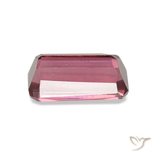 Grenat rhodolite rouge naturelle taille émeraude, 1,10 ct, VS