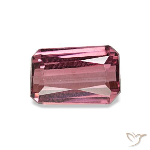 Grenat rhodolite rouge naturelle taille émeraude, 1,22 ct, VS