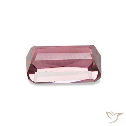 Grenat rhodolite rouge naturelle taille émeraude, 1,22 ct, VS