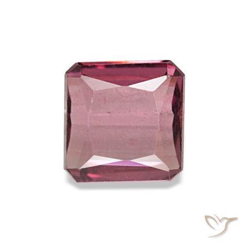 Grenat rhodolite rouge naturelle taille émeraude, 0,98 ct, VS