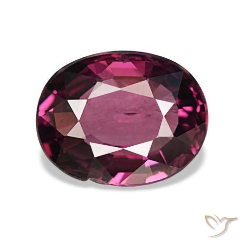 Grenat rhodolite pourpre naturelle coupe ovale, 2,83 ct, SI