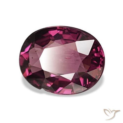 Grenat rhodolite pourpre naturelle coupe ovale, 2,83 ct, SI