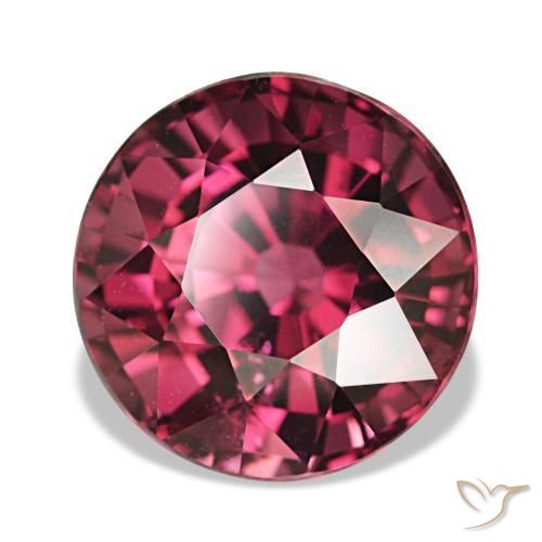 Grenat rhodolite rouge de 5,14 ct, rond, VS