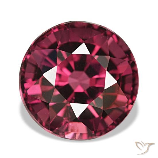 Grenat rhodolite rouge naturelle coupe roude, 5,14 ct, VS