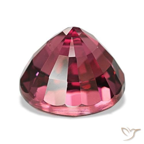 Grenat rhodolite rouge naturelle coupe roude, 5,14 ct, VS